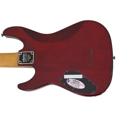 Schecter Omen Extreme-7 guitar in Black Cherry B-Stock 0408 image 7
