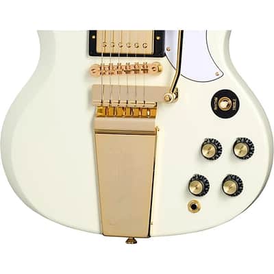 Epiphone Inspired by Gibson Custom 1963 Les Paul SG Custom With Maestro Vibrola 2025 - Classic White image 4
