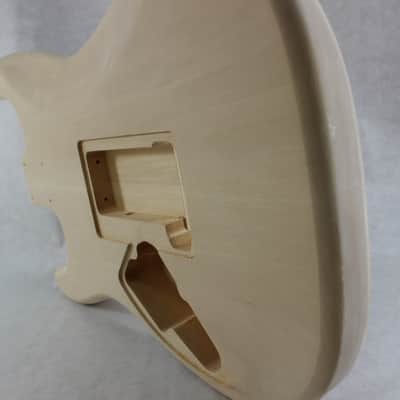 Unfinished Basswood HSH guitar body - fits Fender Strat Stratocaster neck Floyd Rose J943 image 5
