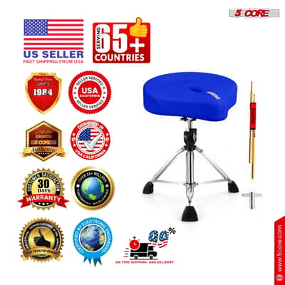 5 Core Drum Throne w 4.5" Padded Stool Adjustable Drummer Chair image 11