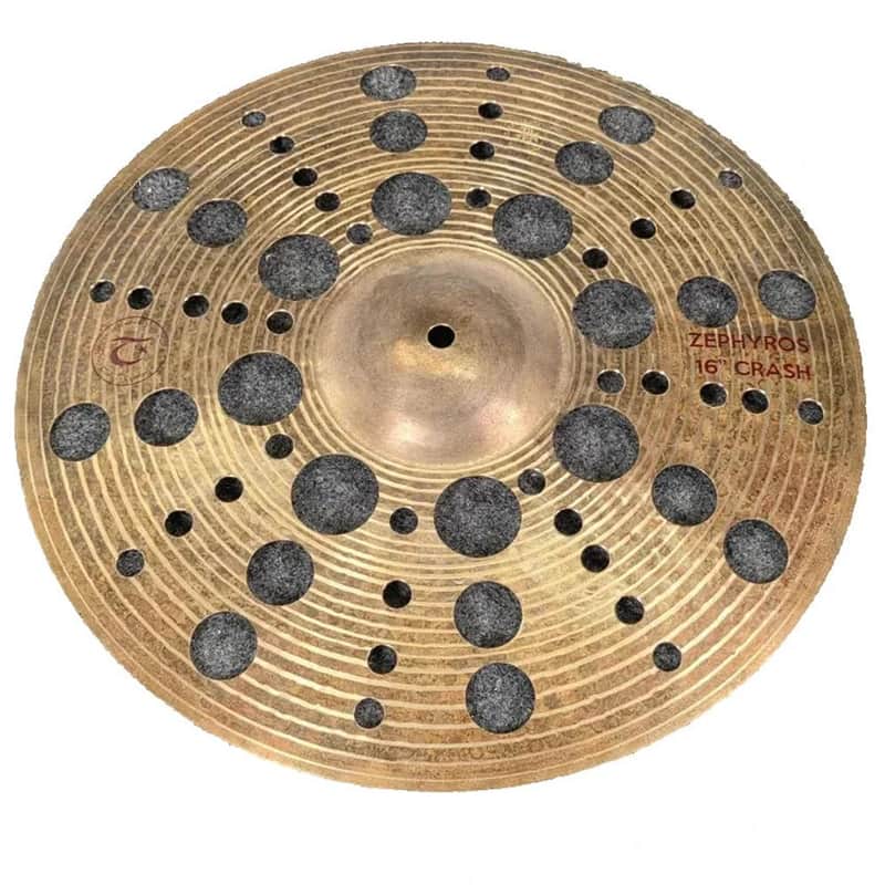 Used Turkish Zephyros Holey Crash Cymbal 16" - Very Good image 1