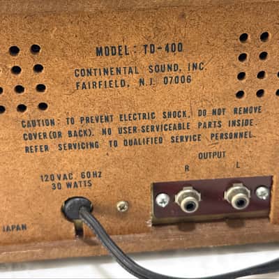 Continental Sound TD 400 Vintage Solid State 8 Track Stereo Eight Player Japan image 6