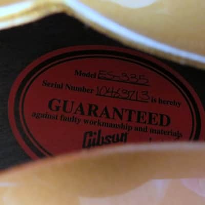 Gibson ES-335 Dot Plain Top 2013 Gold Unplayed image 14