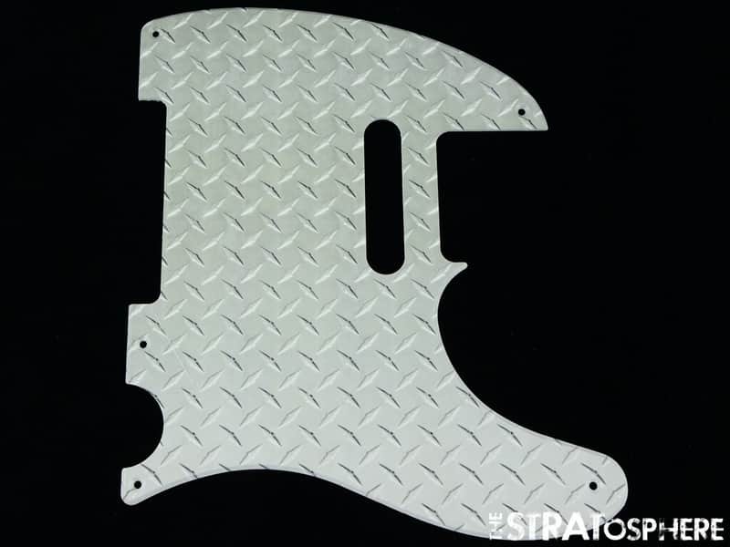 *NEW Telecaster PICKGUARD for Fender USA Vintage Tele 5 Hole Diamond Plate Print image 1