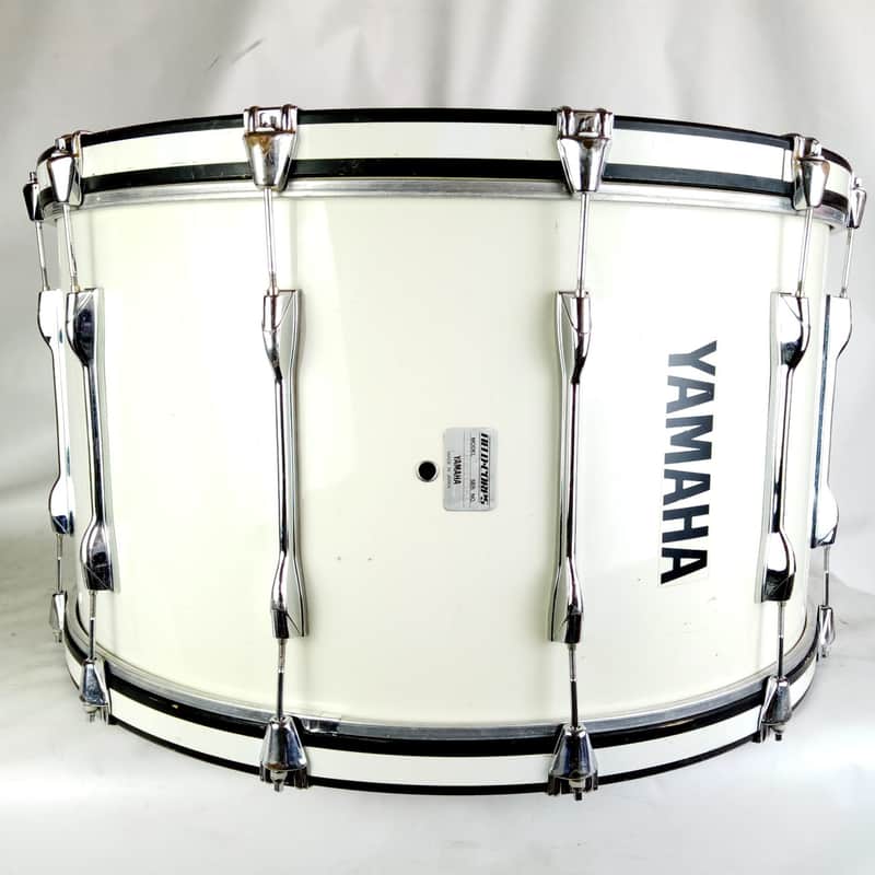 Yamaha Piano White 16x30" Bass Drum MB8130U Field Corps Model Japan Vintage 80s image 1