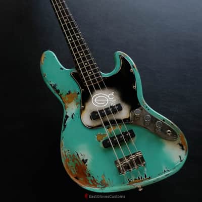 Fender Standard Jazz Bass Seafoam Green Heavy Relic Aged (RARE) image 4