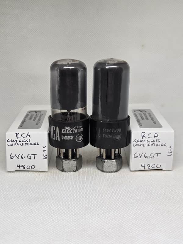 RCA 6V6GT Gray Glass Perfectly Matched Pair NOS 6V6 image 1