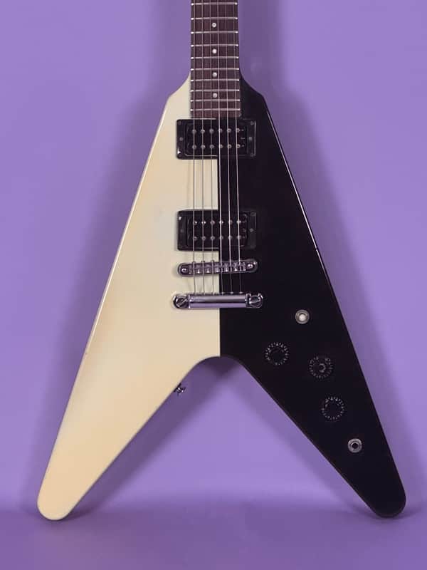 Gibson Flying V Schenker Custom Shop 1985 - Black and White image 1