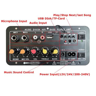 amplifier board with bluetooth - US Plug image 2