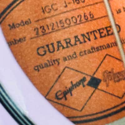 Epiphone J-180 LS Jumbo Ac/El Inspred by Gibson Pink w/Case Auth Dlr #266 image 24