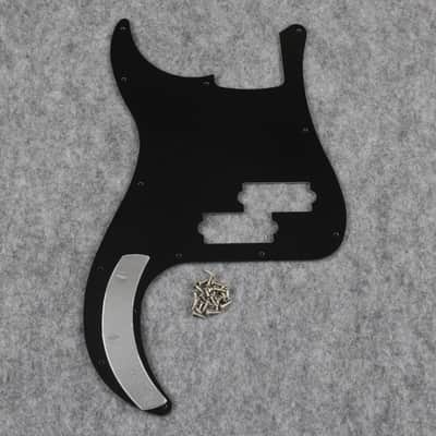 P Bass Pickguard Guitar Scratch Plate Pick Guard for 4 String American/Mexican Standard P Bass Style, 4Ply Black Pearl image 4