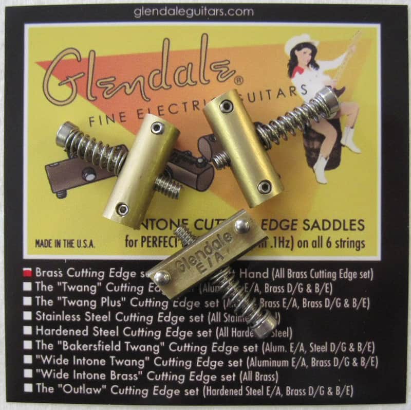 Glendale Brass Telecaster Saddles | Reverb Glendale Brass Telecaster Saddles | Reverb