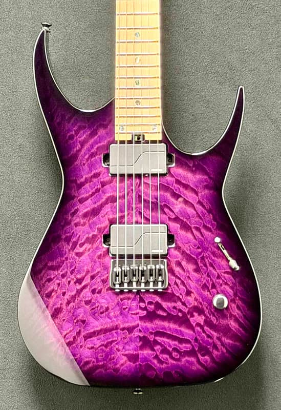 Dean Guitars - USA - Exile - Jon Donias - Trans Purple Burst Quilt Maple Top - 5-Piece Birdseye Maple/Walnut Slim C Neck - 24 Jumbo Stainless Steel Frets - Fishman Fluence Modern Black Pickups - Sperzel Locking Tuners - OHSC - Call for Best Price !!! image 1