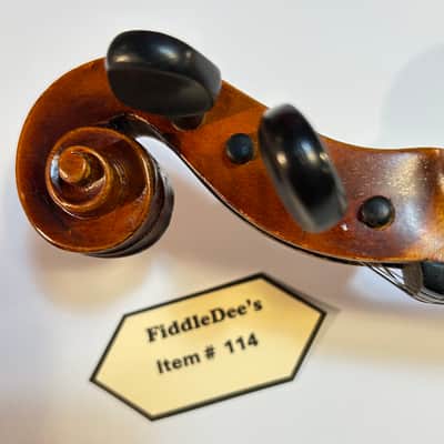 Vintage 4/4 Adult violin labeled Johan Georg Kessler 1925 - original finish with Satin Gloss Varnish image 13