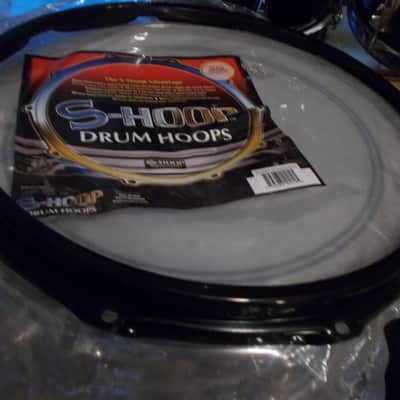 AHEAD 14 S HOOP SNARE DRUM RIM BLACK 10 HOLE SNARE DRUM HOOP 2024 - BLACK image 2
