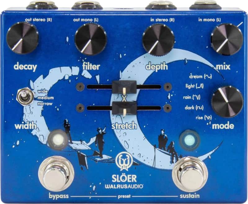 Walrus Audio Sloer Reverb Effects Pedal, Blue image 1