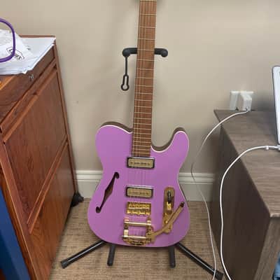 Custom Semi-Hollow Tele Style Tele Style 2021 Magenta image 1