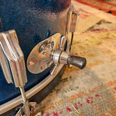 Rogers 20-16-13" Holiday Drum Kit in Blue Sparkle image 5