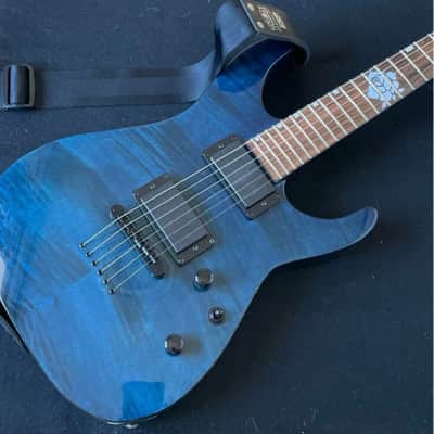 ESP M-II SAYO Hikawa bang dream x ESP collaboration guitar 2021 - Blue image 5