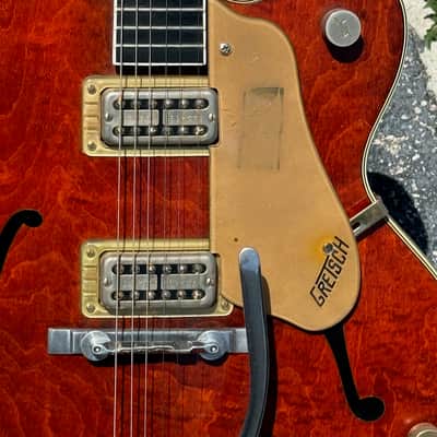 Gretsch 6122 Country Gent 1960 - very early production beautiful Flamey Maple & the coolest factory F-Hole Inserts. image 12