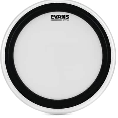 Evans EMAD Coated Bass Drum Batter Head - 18 inch Bundle with Evans Snare Side Clear Drumhead - 13 inch image 3