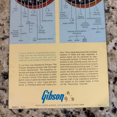 Gibson Les Paul Recording Guitar & Bass Brochure 1973 image 3
