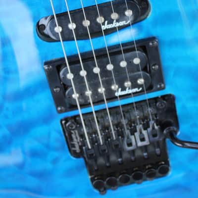 Jackson JS34Q DKA-M Dinky Archtop with Maple Fretboard (Translucent Blue) image 6