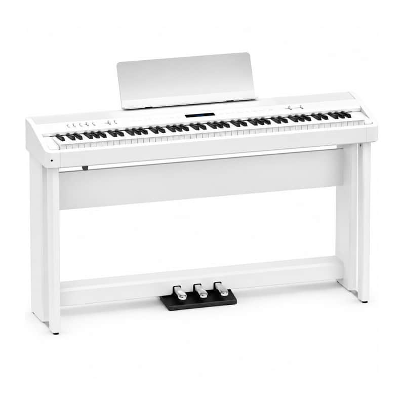 Roland FP-90X Portable Digital Piano with Stand and Pedal Unit Bundle (White) image 1