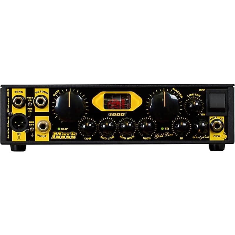 Markbass  Little Mark Vintage 1000 58R 1000W Bass Amplifier Head - Black & Yellow image 1