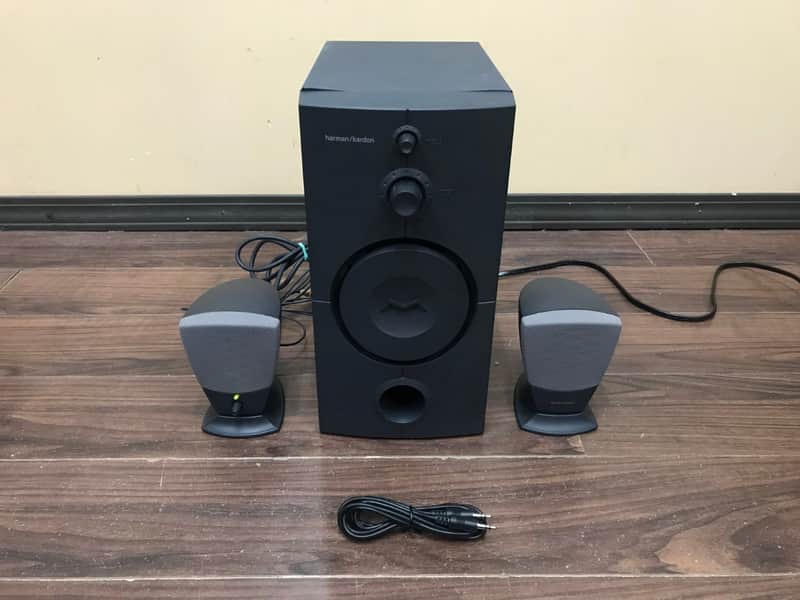 Harman Kardon HK395 2.1 Speaker Subwoofer Sound System For PC and Other Devices image 1