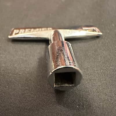 VINTAGE Premier Square DRUM KEY, 1960s-70s, Non-Slotted, MINT image 2