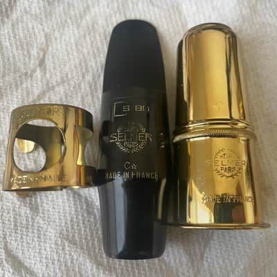 Selmer S80 C* Alto Saxophone Mouthpiece with Vintage Selmer Two-Screw Ligature and Cap image 1