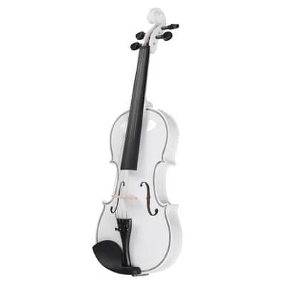 🎅🎄 For Pros and Beginners! Arctic White Violin +Case/Bag +Bow +Wax image 4