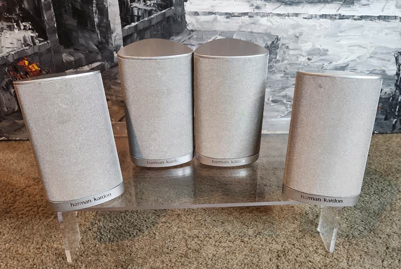 Harman Kardon Harman Kardon SAT-TS8 is a compact wired satellite speakers -4 speakers 90s - Silver image 1