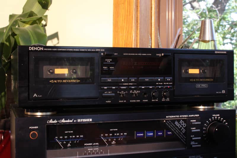 Denon DRW -830 Dual Tape Deck 80s - Blackface | Reverb