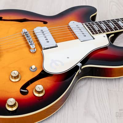 1997 Epiphone Casino Hollowbody Guitar Sunburst w/ Case, Peerless image 7