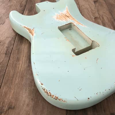 FRANCHIN Mercury guitar body Heavy Relic Aged Sonic Blue 100% Nitro Lacquer HSS Poplar Stratocaster-Strat-S-Style Made in Italy - Stock piece #23400826 image 10