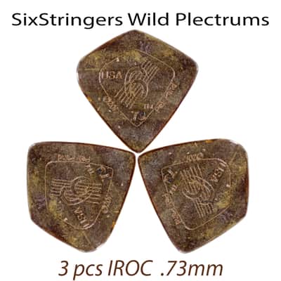 Handmade Guitar Picks SixStringers Wild Plectrum IROC .73mm (3 picks) Free Shipping image 1