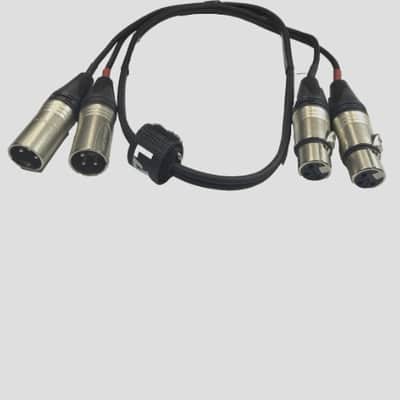 LASE 3 Ft Dual Mike Cable W/ NEUTRIK NC3MXX 3-Pin XLR Male to NC3FXXX Female image 3