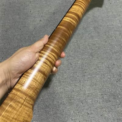 Reverse big head Roasted flame maple Electric guitar neck part 22 fret rosewood image 5