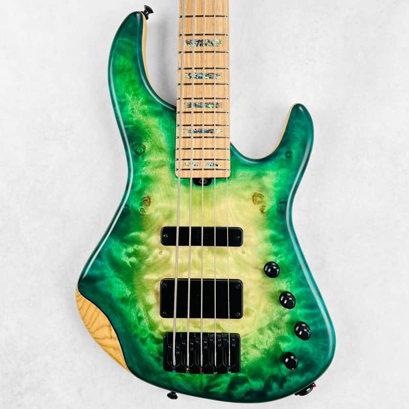 AC Guitars RetroB 5/35 Custom Figured Maple 5-String 2025 - Green Burst image 1