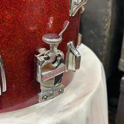 Rogers 10" deep X 14" head Marching Snare Drum (175-1265) 60's - Red Sparkle Bild 8