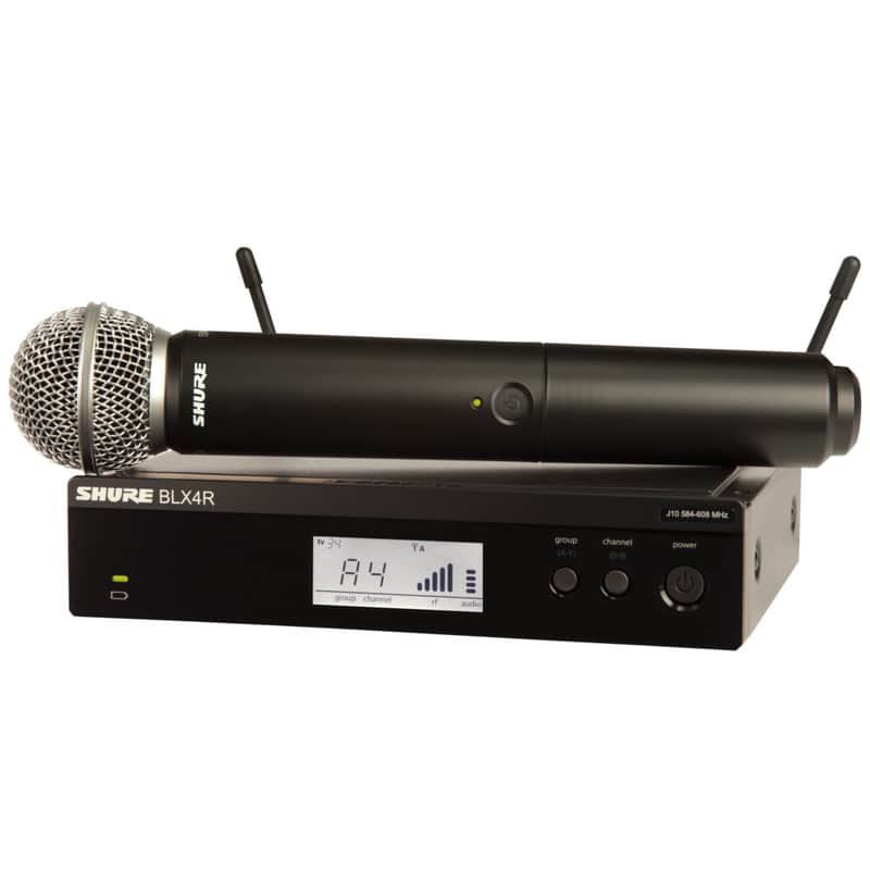 Shure BLX24R/SM58 Handheld Wireless System (H11 Band - 572-596 MHz) image 1