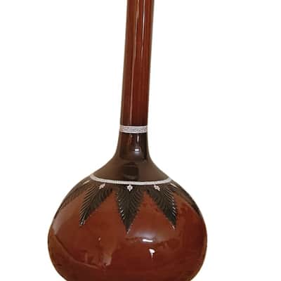 Shreeom Handicraft Female Tanpura Indian Brown Wood Tanpuri/Tanpura 4 String Musical Instruments Gift For For Professional Player and Beginners, Indian Tanpura image 7
