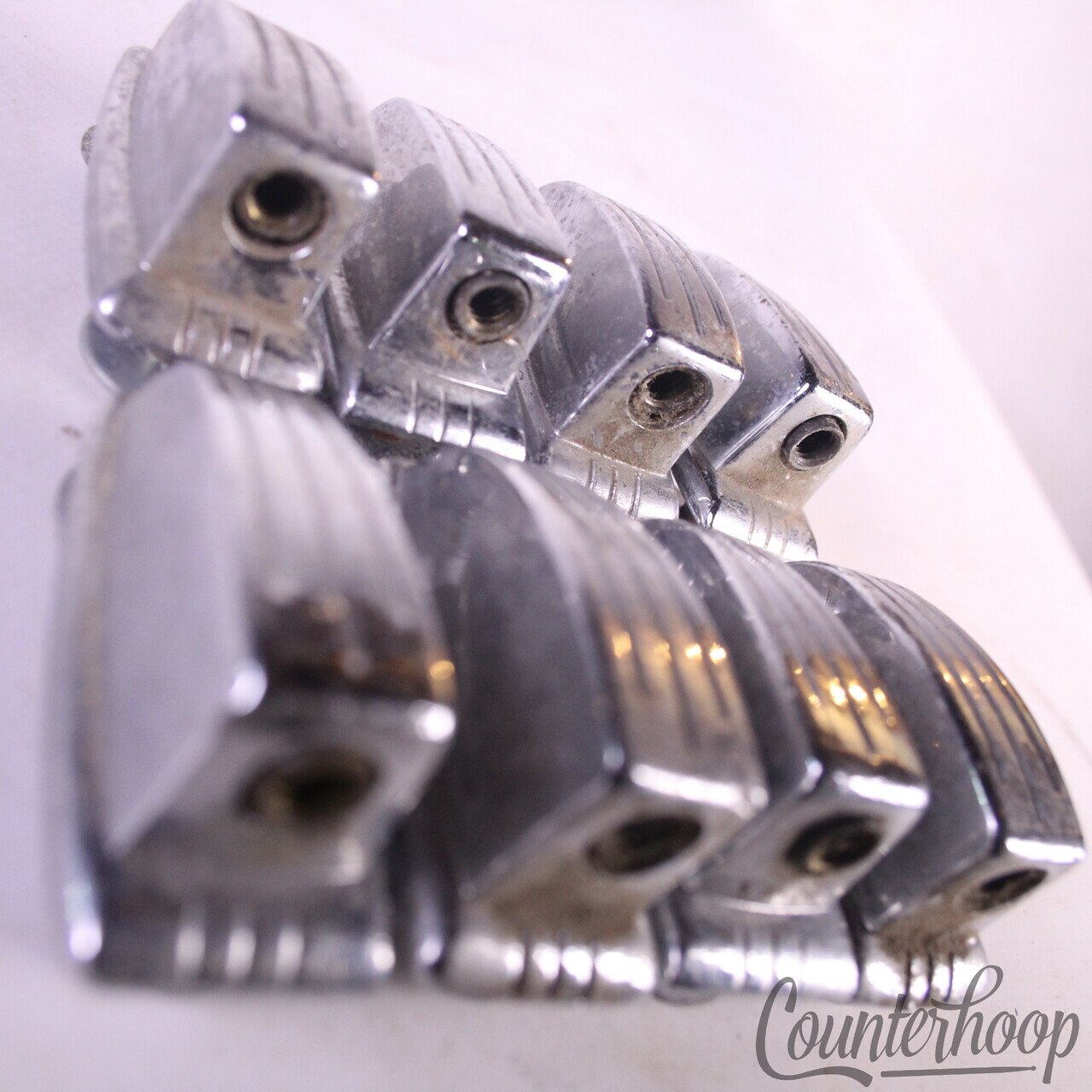 Ludwig 8x Tom/Snare Drum Small Classic Lugs Set Chrome 1 1/4" Vintage USA 60s* — main photograph