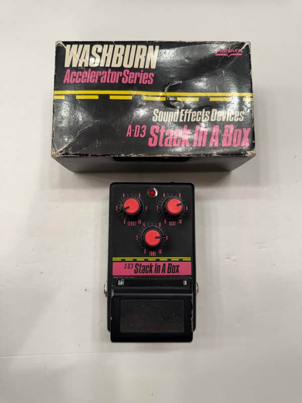 Washburn A-D3 Stack In The Box Distortion Rare Vintage Guitar Effect Pedal + Box image 1