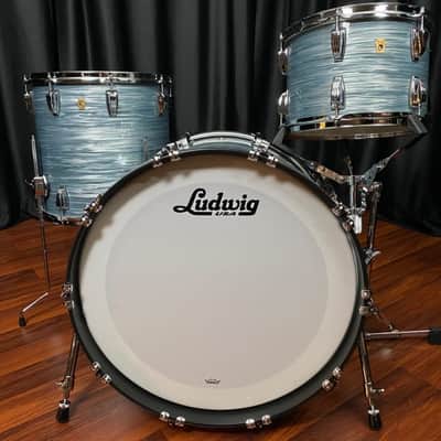 Ludwig Legacy Classic Mahogany Vintage Blue Oyster 3pc Drum Set image 1