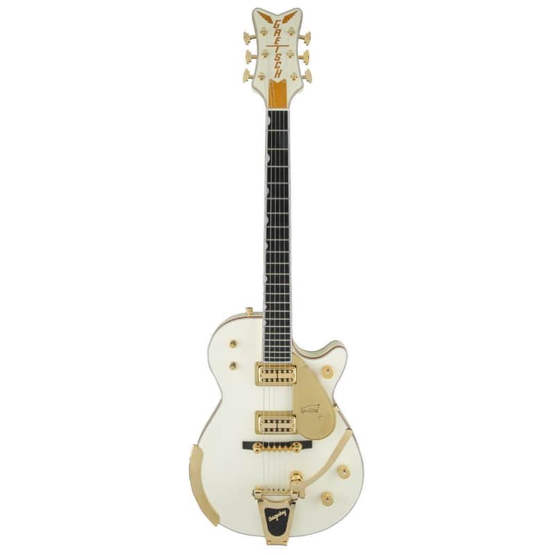 Gretsch G6134T-58 Vintage Select '58 Penguin 6-String Right-Handed Electric Guitar with Bigsby Bridge Tailpiece and Mahogany Body (Vintage White) image 1
