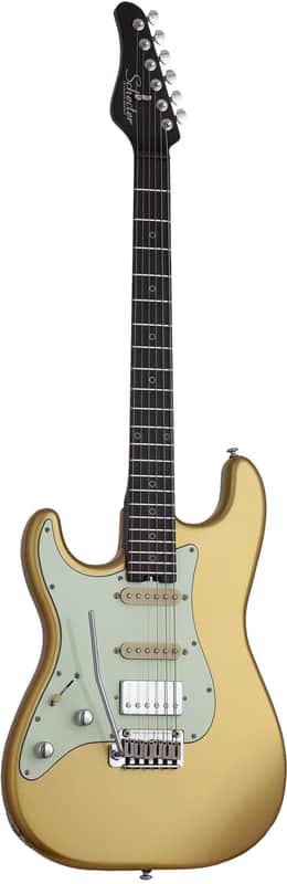 Schecter Nick Johnston Traditional HSS 10th Anniversary LH Atomic Saffron image 1
