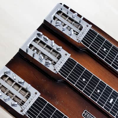 1955 Fender Custom Triple 8 T-8 Vintage Console Lap Steel w/ Tweed Case, Legs image 5